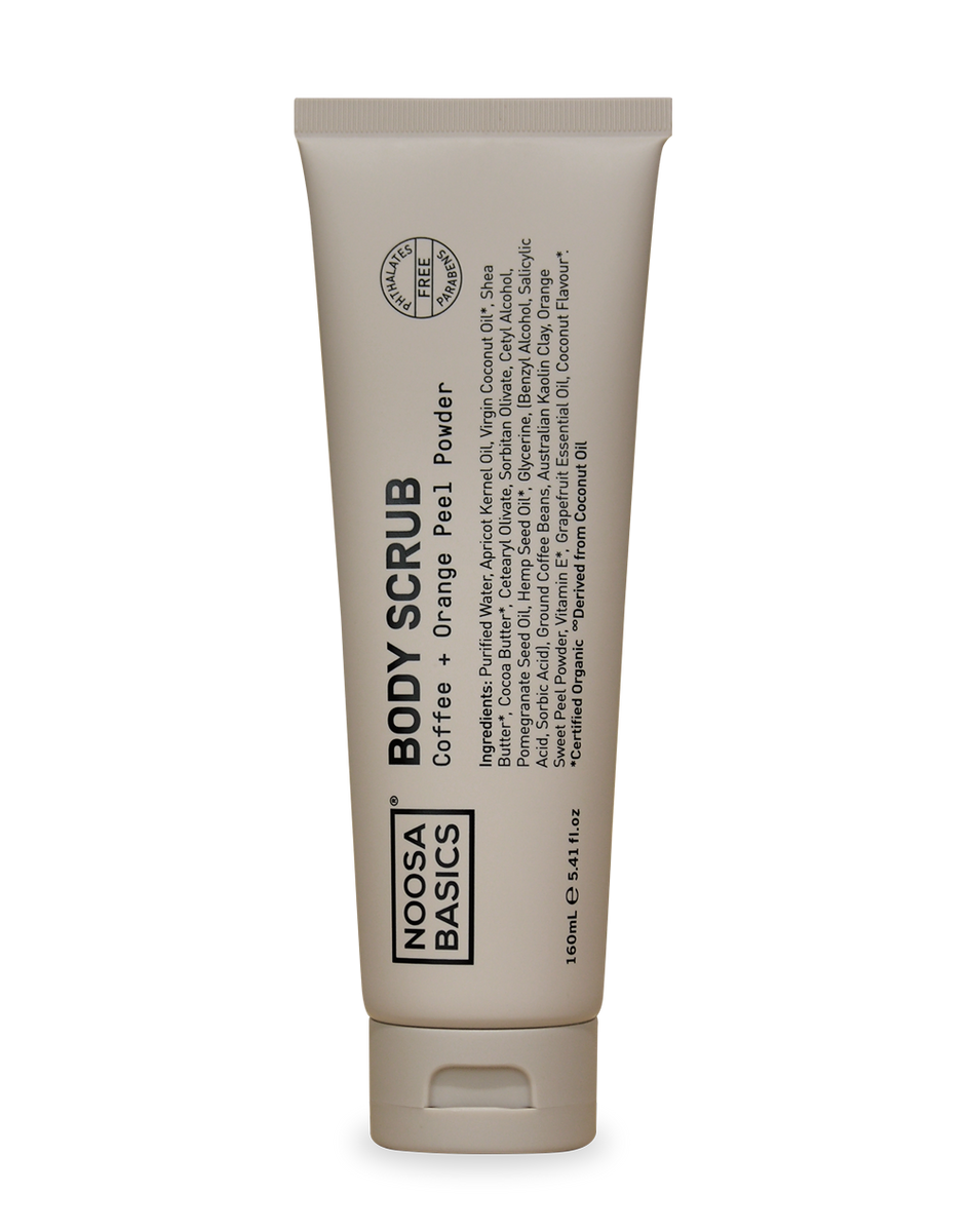 Body Scrub Coffee + Orange Peel Powder Noosa Basics