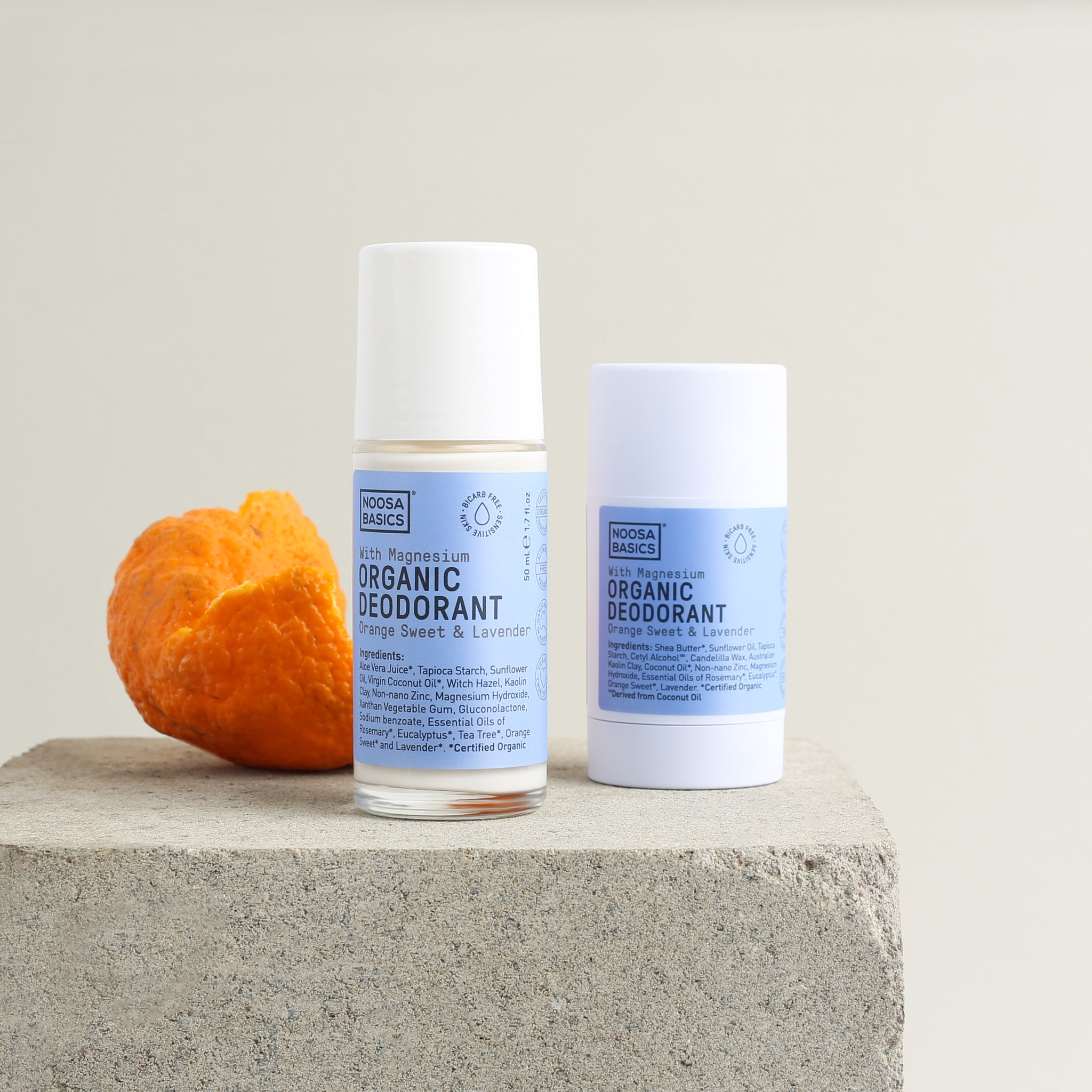 Organic Deodorant Stick with Magnesium / Bi-Carb Free - Sweet