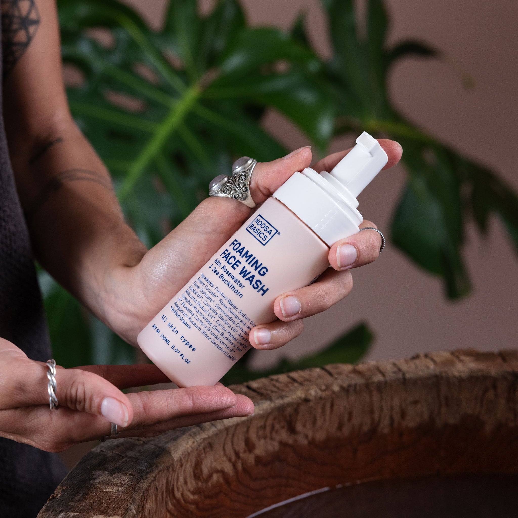 Foaming Face Wash With Rosewater & Sea Buckthorn – Noosa Basics