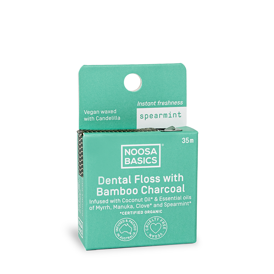 Bamboo Dental Floss | Activated Charcoal Natural Floss – Noosa Basics Bamboo Dental Floss | Activated Charcoal Natural Floss – Noosa Basics