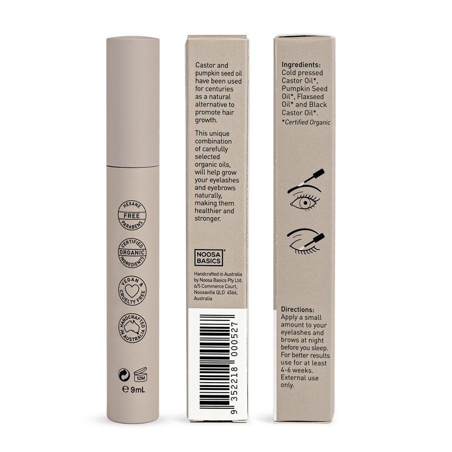 Eyelash & Brow Serum | Organic Eye Lash Revitaliser – Noosa Basics